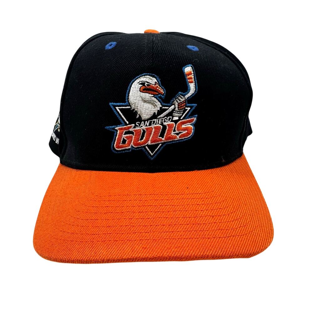 San Diego Gulls Hockey Mighty Ducks Night Sixth Man Baseball Cap Orange Bill